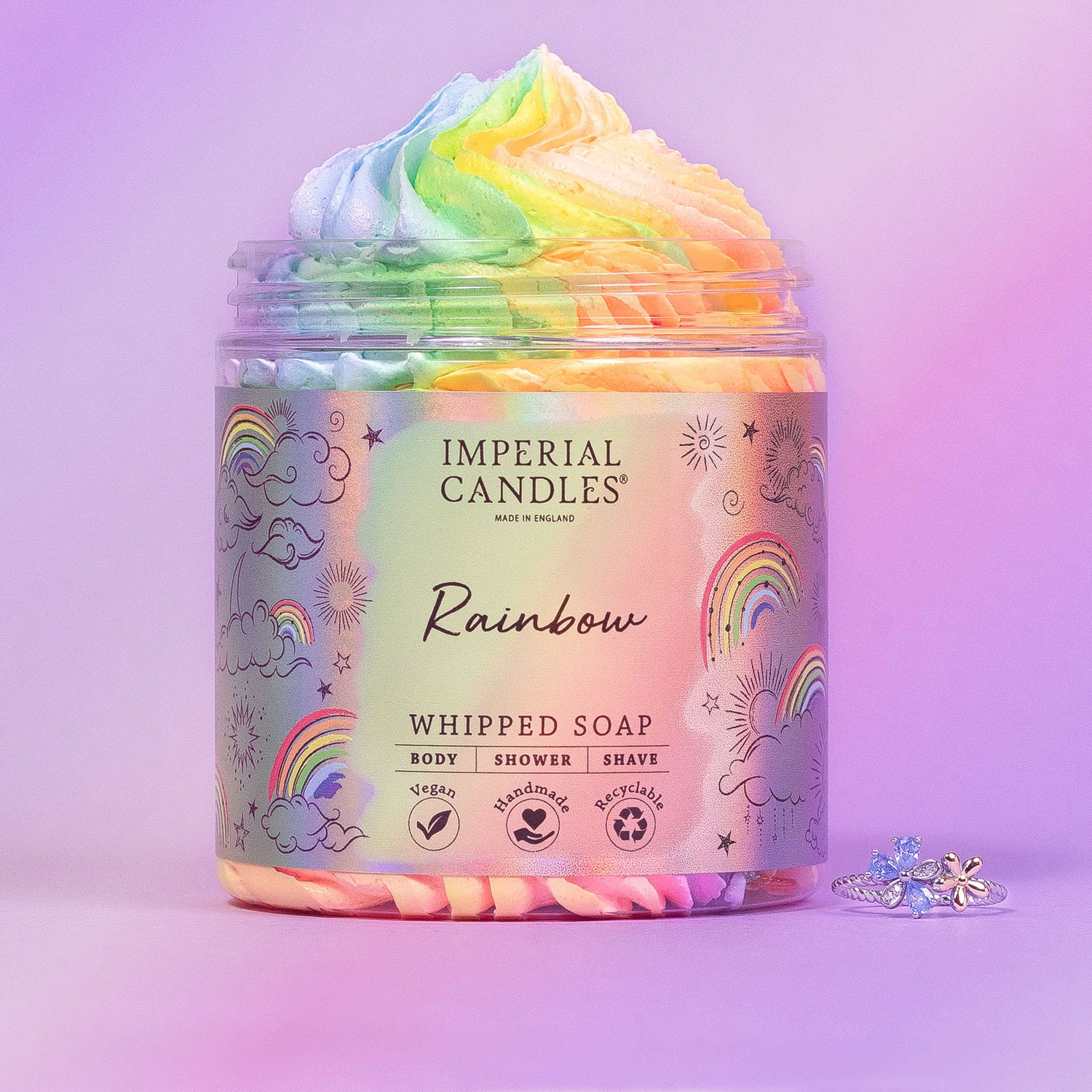 Rainbow Imperial Candles Whipped Soap