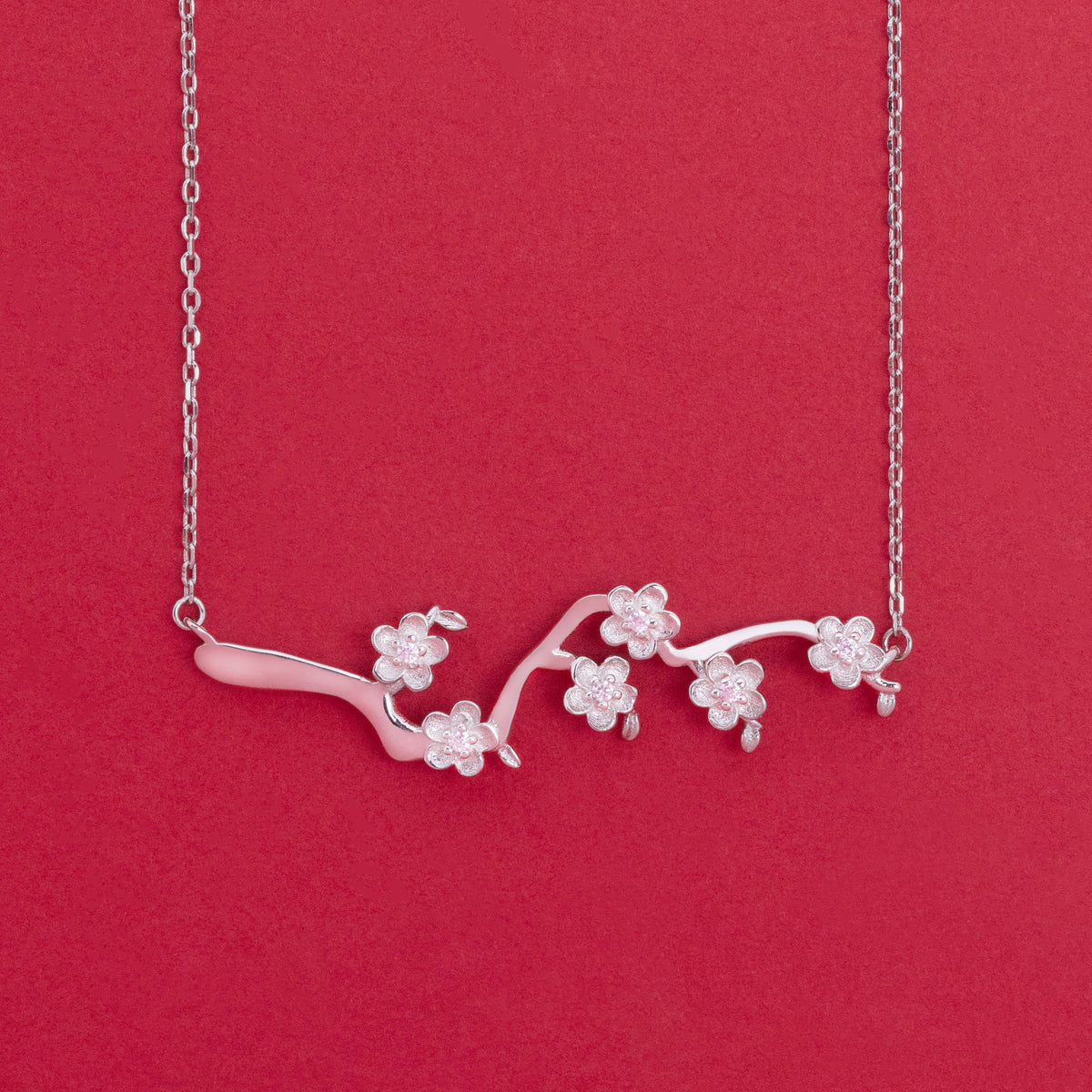 ‘’Sakura’’ 925 Sterling Silver Necklace