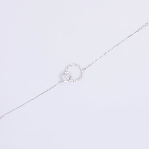 Round CZ Silver Bracele