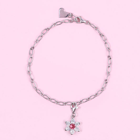 Charm + Bracelet Set  ( 925 Sterling Silver )