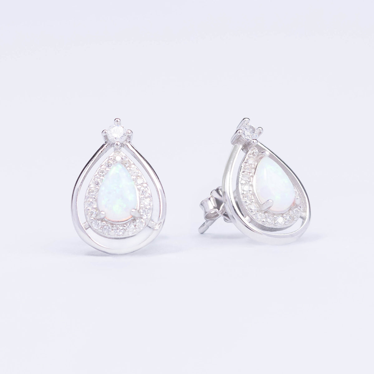 Teardrop CZ Silver Earrings (RRP £35)