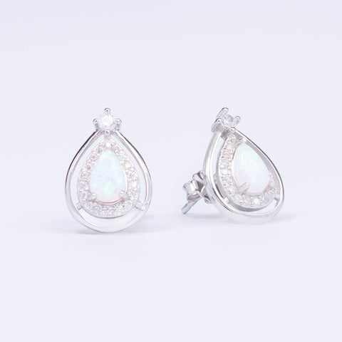 Teardrop CZ Silver Earrings (RRP £35)