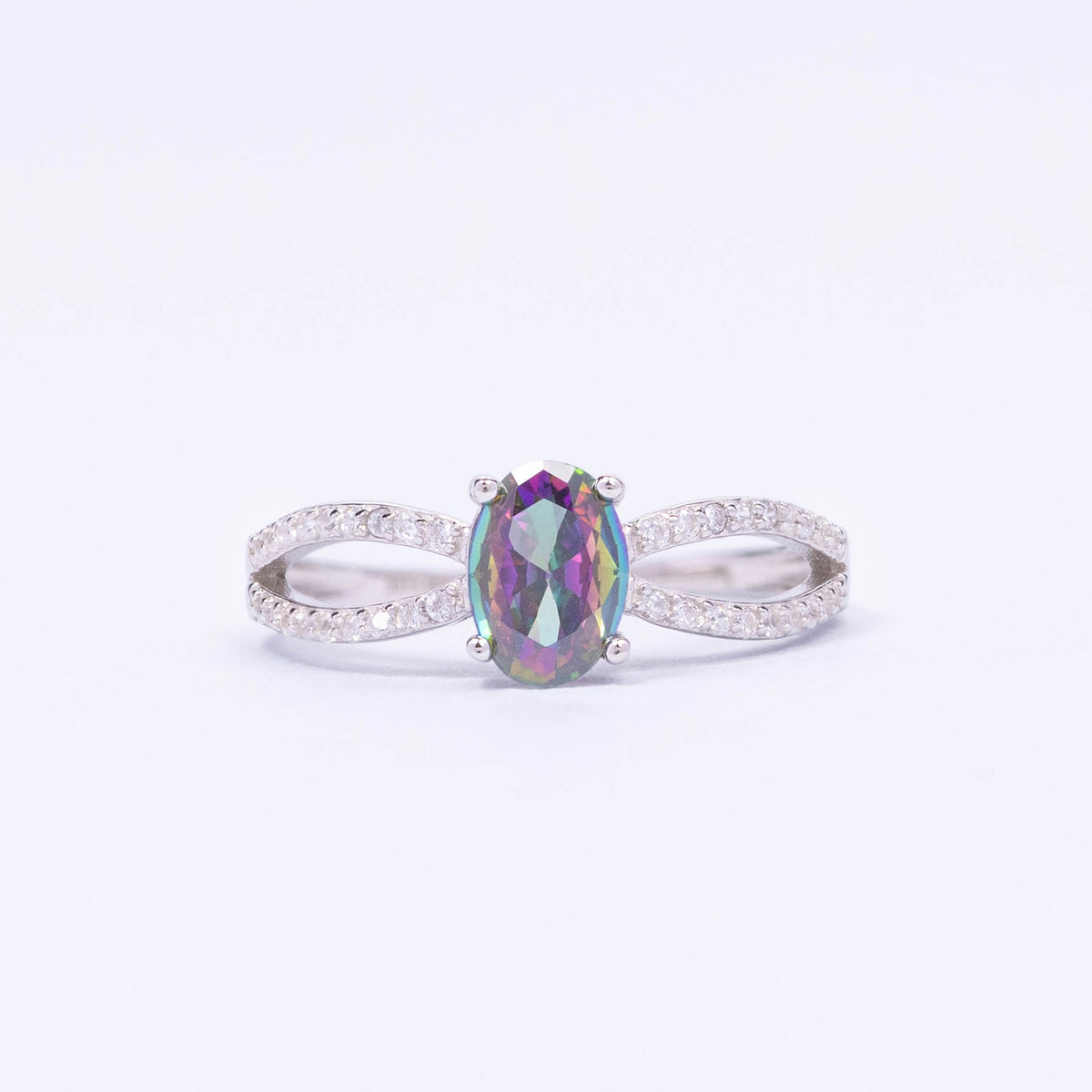 Multi CZ Silver Ring