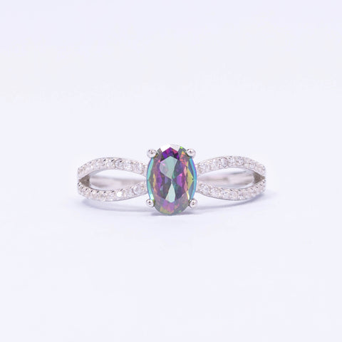 Multi CZ Silver Ring