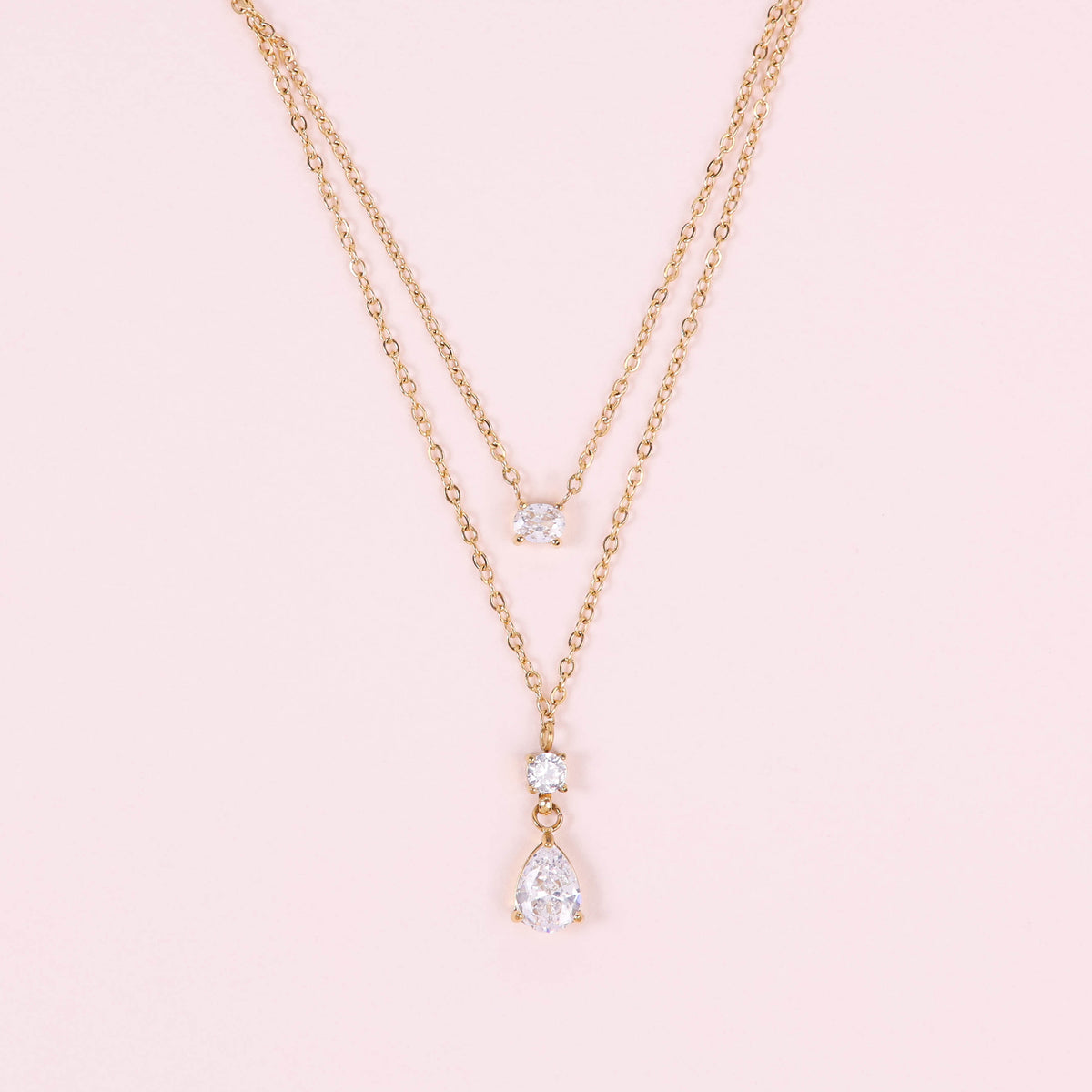 Radiant Drops Layered Necklace