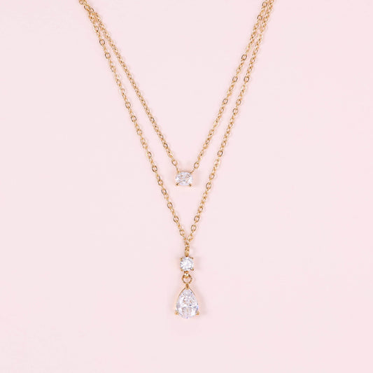 Radiant Drops Layered Necklace