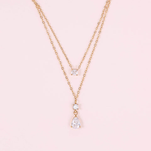 Radiant Drops Layered Necklace