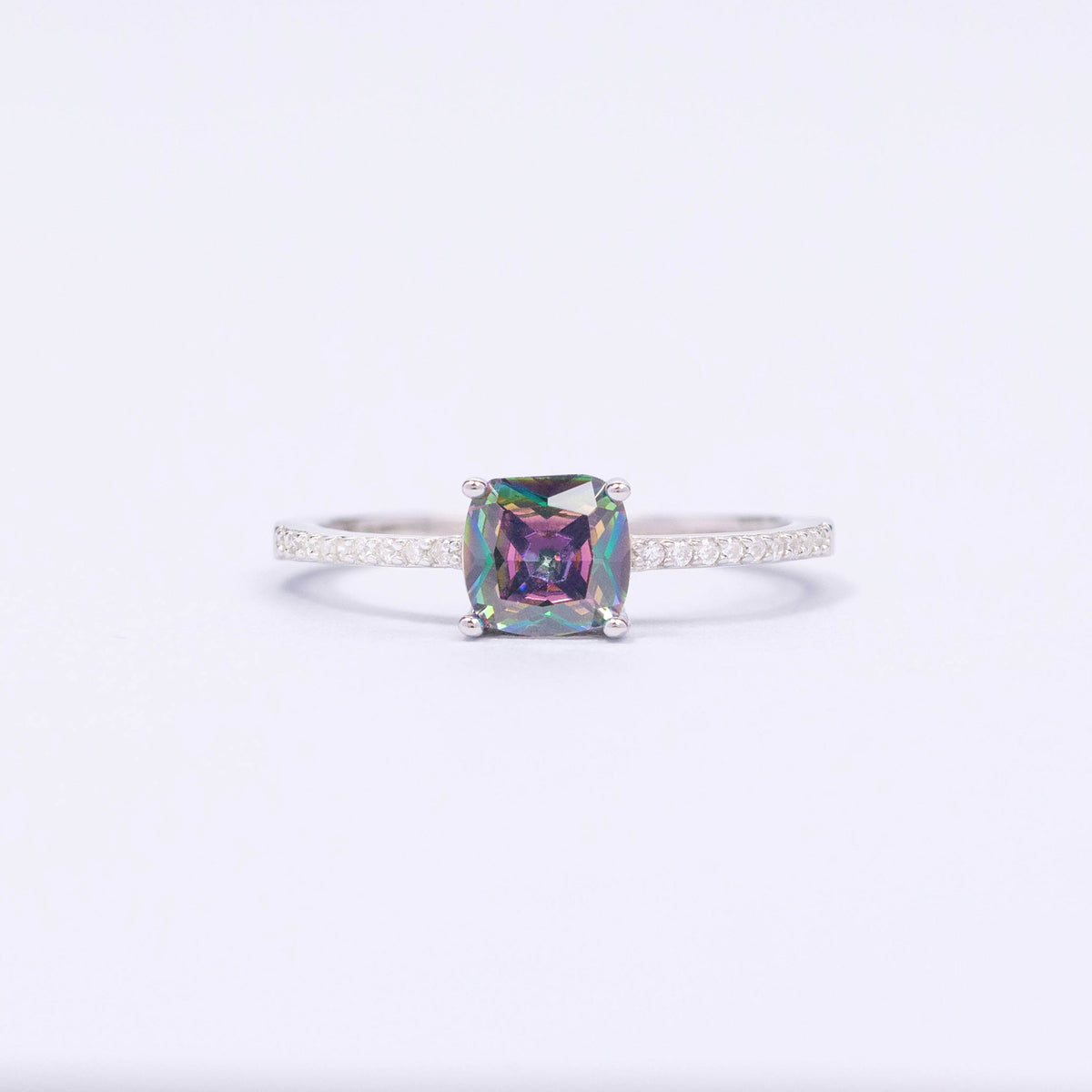 Multi CZ Silver Ring