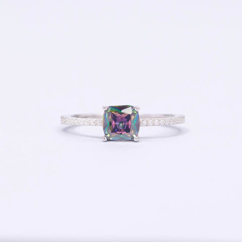 Multi CZ Silver Ring