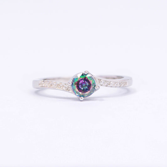 Multi CZ Silver Ring