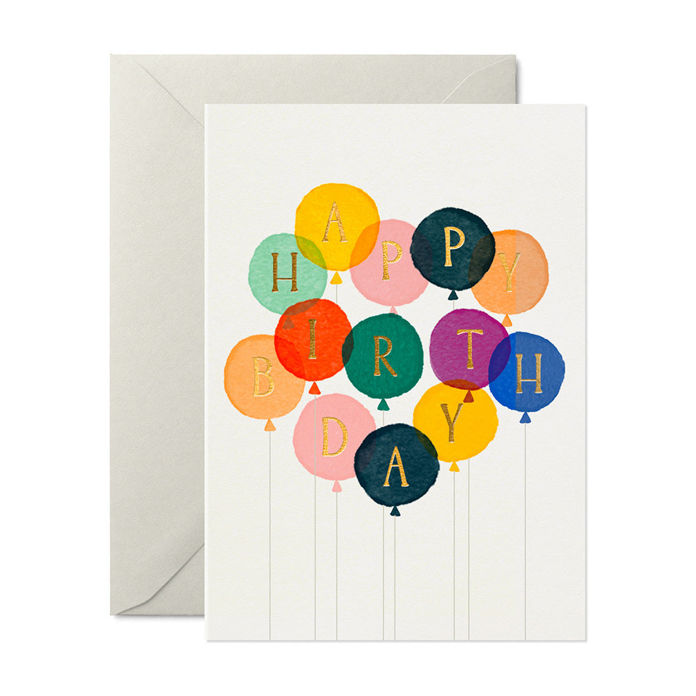 Happy Birthday Balloons - Greeting Card