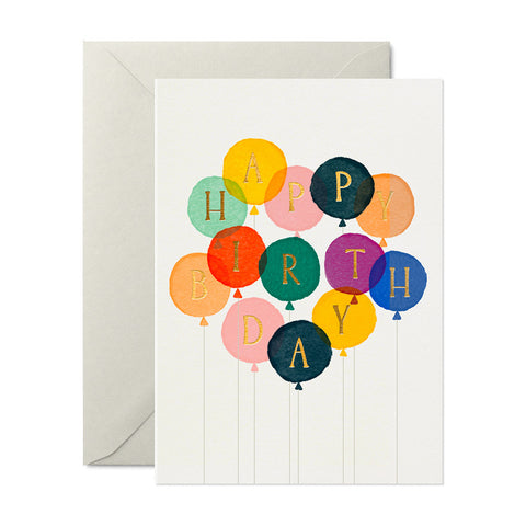 Happy Birthday Balloons - Greeting Card